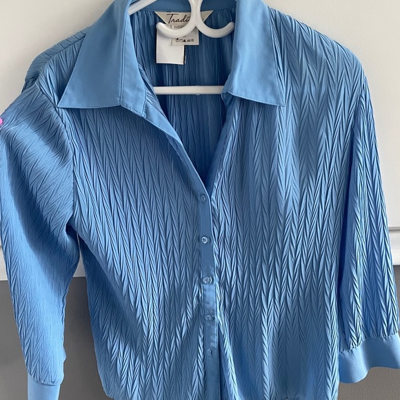 Gorgeous Blue Vintage Blouse - Picture 5 of 7